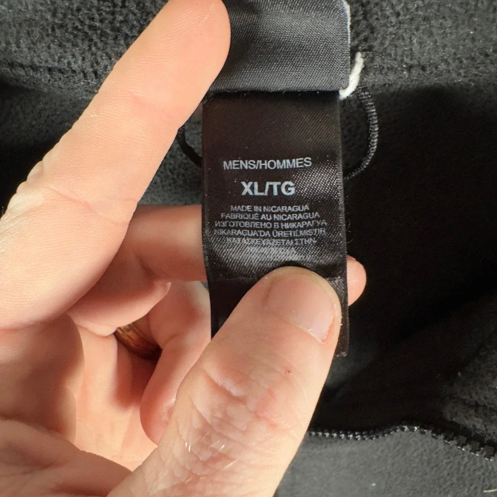 The North Face Mens XL TKA 100 Glacier Full Zip Fleece Jacket Black‎ NF0A3Y2L